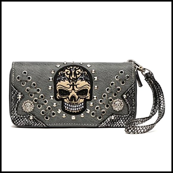Punk Style Vegan Leather Backpack Wallet Set Adjustable Straps Daypack Large main image 6